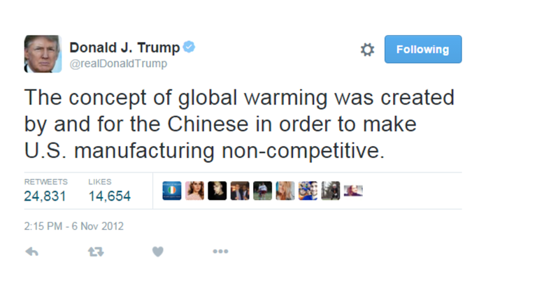 Trump Klimawandel Tweet