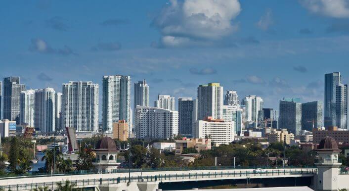 Foto der Skyline von Miami