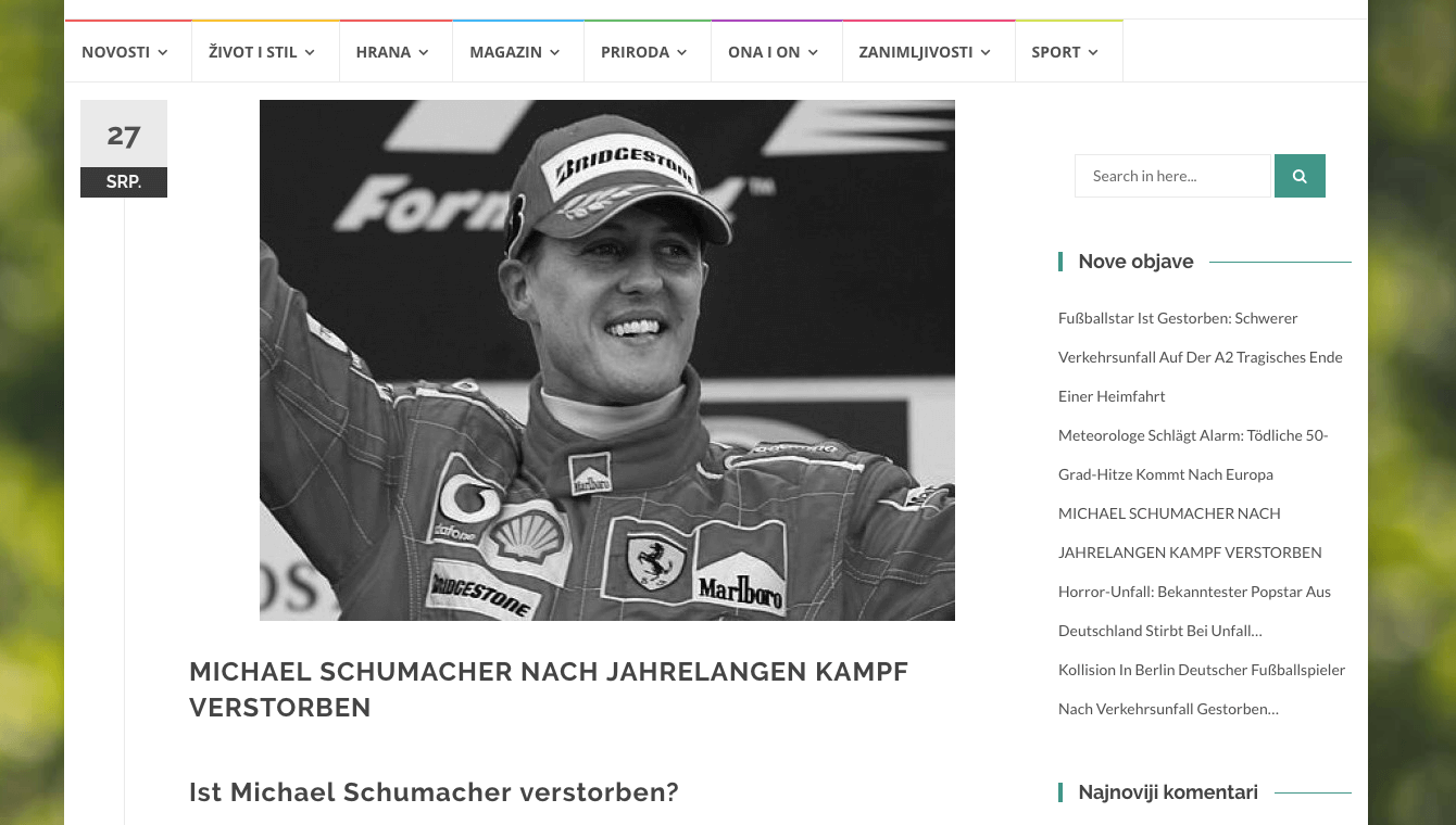 Tod Von Michael Schumacher