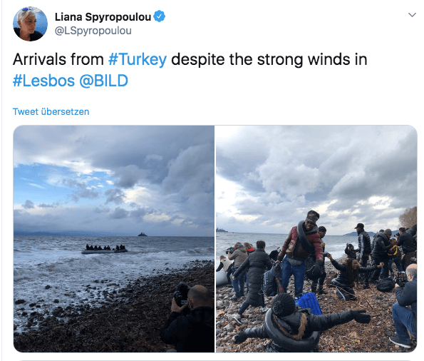 Tweet der Journalistin Liana Spyropoulou