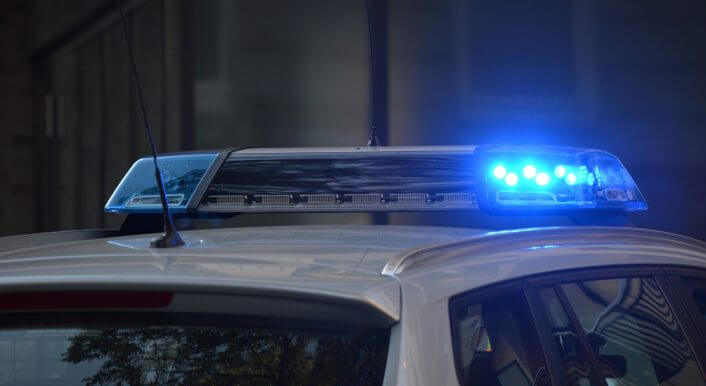 Blaulicht eines Polizeiautos