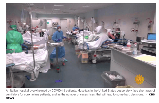 Bild aus dem Krankenhaus bei CBS News