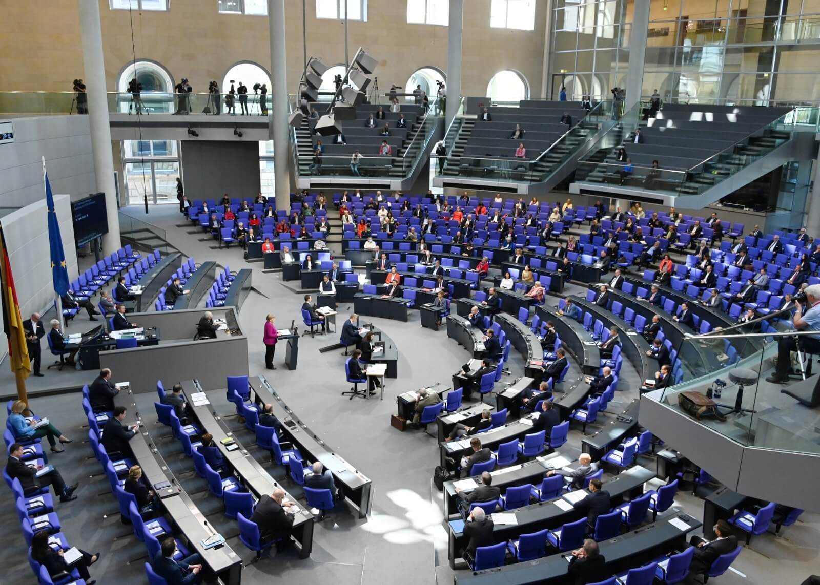 Eine Sitzung des Bundestags während der Corona-Krise. (Symbolbild: Deutscher Bundestag/ Achim Melde)
