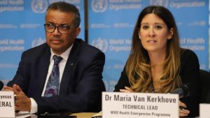 Maria Van Kerkhove, technische Leiterin für Covid-19 bei der WHO, hat am 8. Juni in einer Pressekonferenz mitgeteilt, dass Covid-19-Infizierte ohne Symptome das Virus „sehr selten“ an andere übertragen würden – am Tag darauf relativierte sie diese Aussage. (Foto vom 4. März, Quelle: Picture Alliance / Xinhua News Agency/ Chen Junxia)