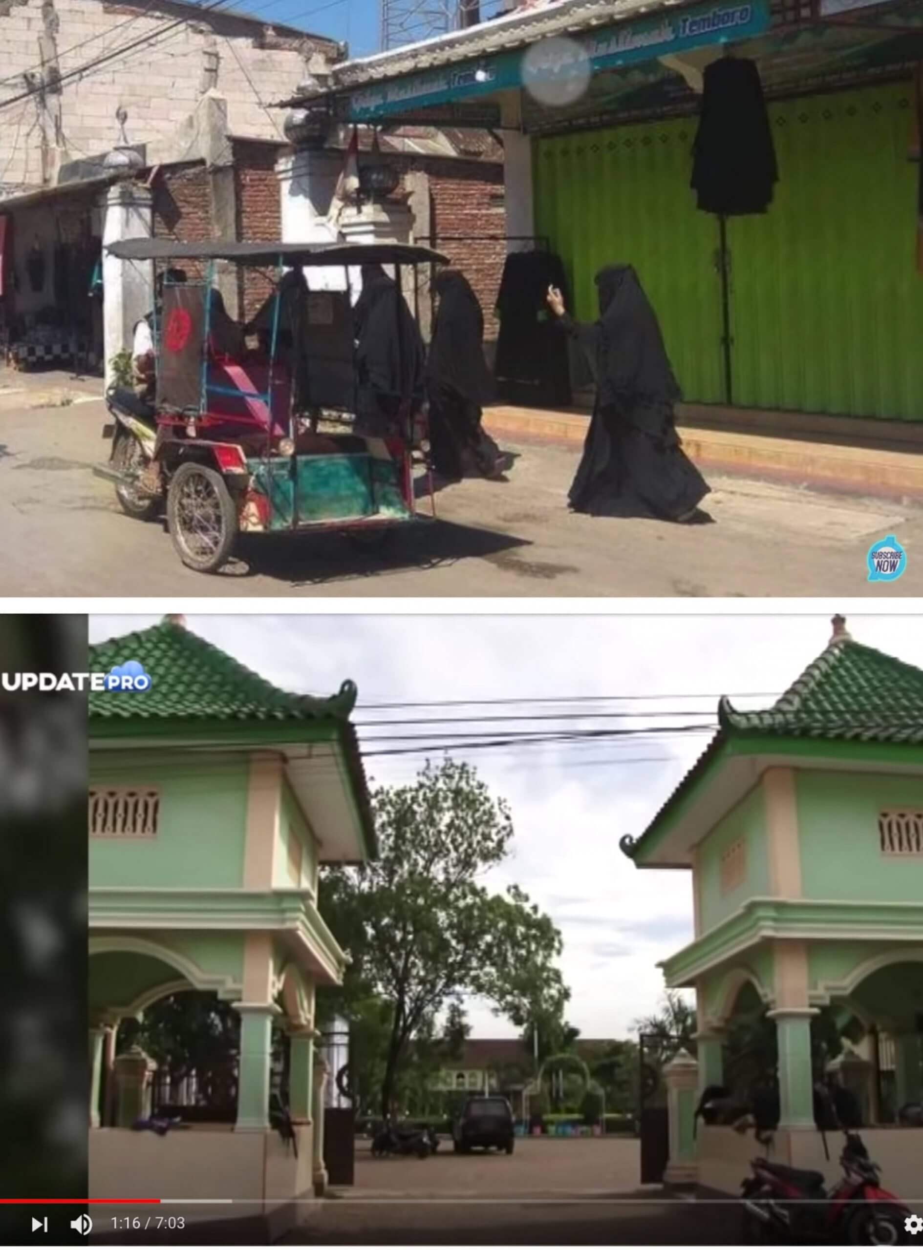 Das Video zeigt einen Dorfteil namens „Madinah“ in Temboro in Indonesien.