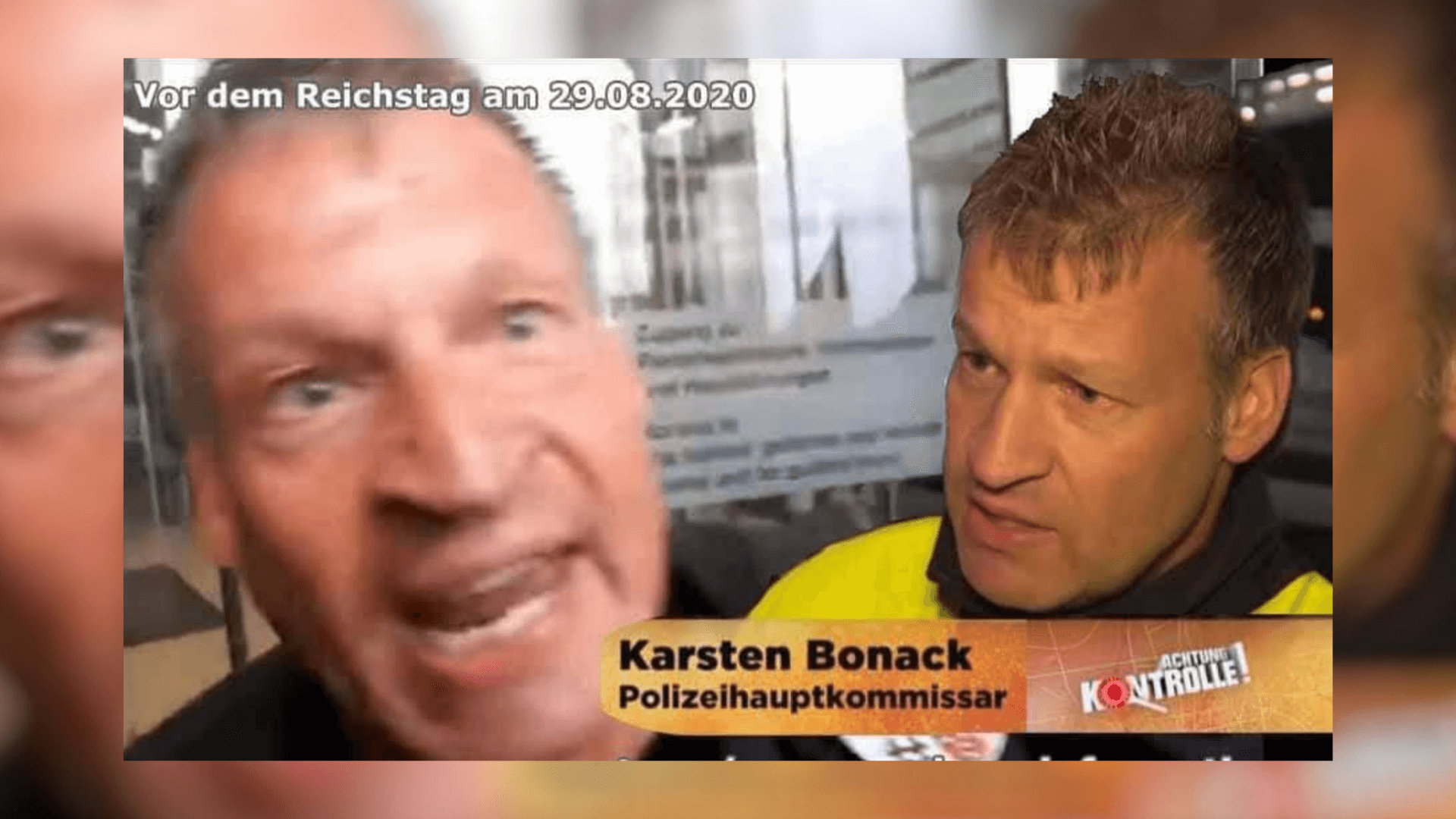 Polizeihauptkommissar Karsten Bonack ist kein Schauspieler, aber er war Protagonist in einer TV-Sendung. (Quelle: Facebook, Screenshot: CORRECTIV)