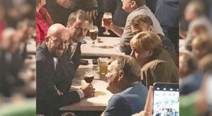 Dieses Foto zeigt Angela Merkel und andere europäische Staatsoberhäupter. Es stammt aber, anders als behauptet, bereits von 2018.