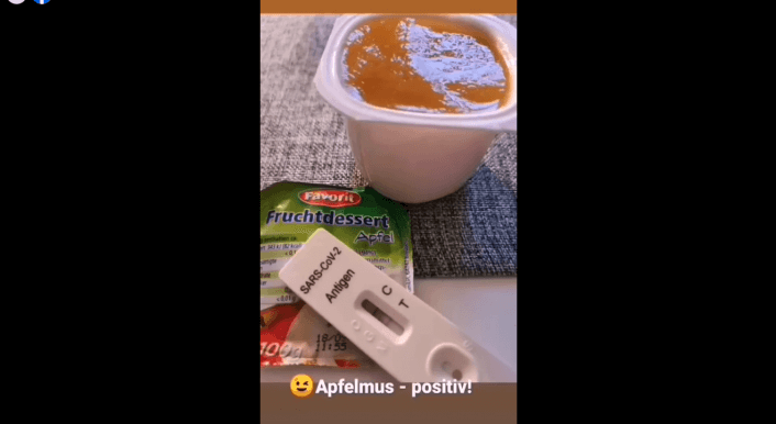 Corona-Test mit Apfelmus