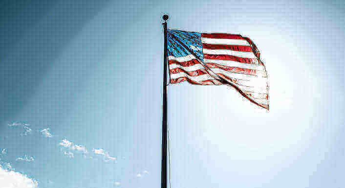 Symbolbild: Eine Flagge der USA