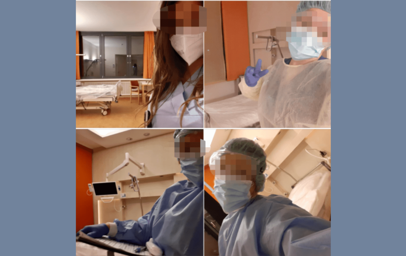 Mehrere Bilder auf Facebook zeigen eine Frau vor leeren Krankenhaus-Betten. Doch dass die Betten leer sind, sagt nicht aus, dass es keine Pandemie gibt.