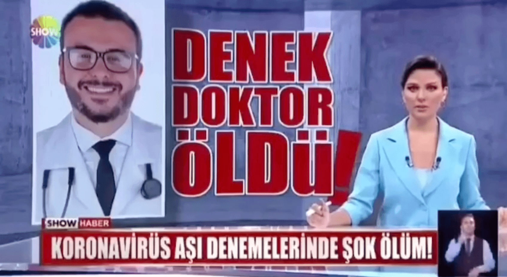 Ein Bericht der türkischen Nachrichtensendung Show Ana Haber über einen brasilianischen Arzt, der während einer Covid-19-Impfstoffstudie gestorben sei, das stimmt jedoch nicht.