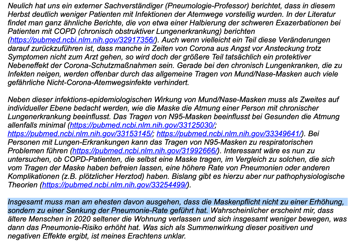 Ein Ausschnitt der E-Mail des Instituts für Qualität und Wirtschaftlichkeit im Gesundheitswesen. (Screenshot: CORRECTIV.Faktencheck)