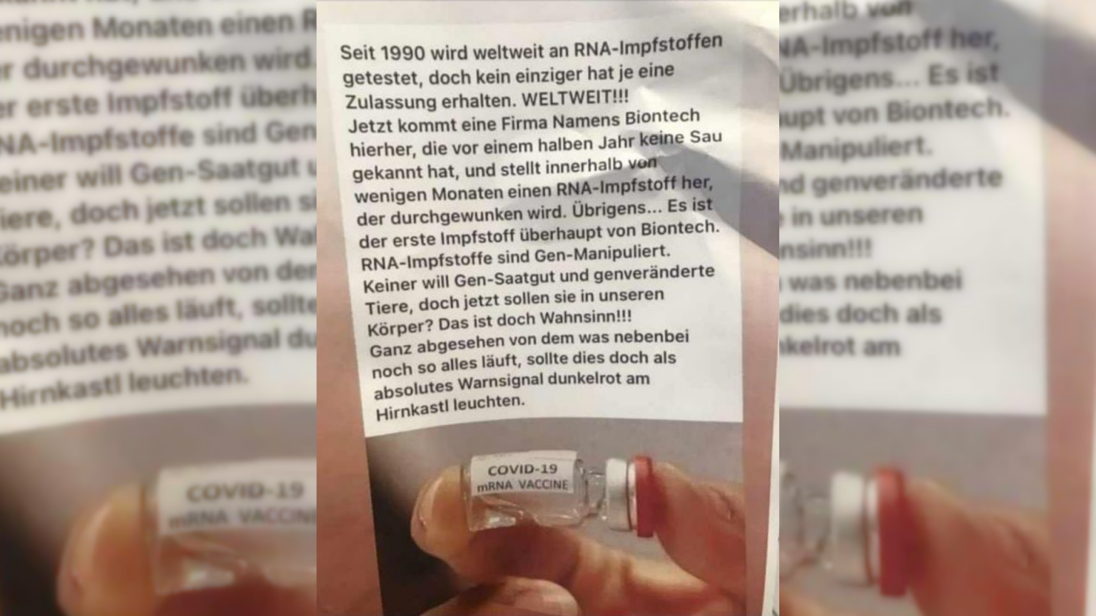 mRNA-Impfstoffe basieren zwar auf Gentechnik, aber sind ...