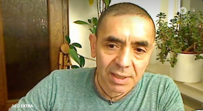 Biontech-Chef Uğur Şahin spricht in einem Interview bei ARD Extra. Das Video wurde nicht aus dem Internet gelöscht. Şahin spricht sich darin für eine Impfung aus.