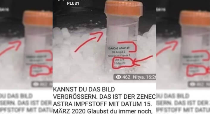 Foto einer Impfstoff Dose