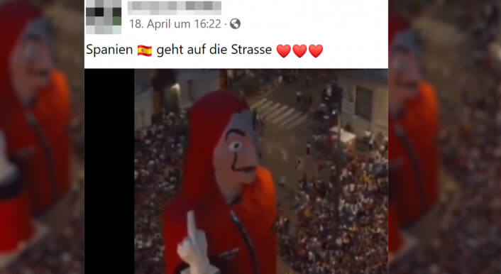 Screenshot eines Facebook-Beitrages