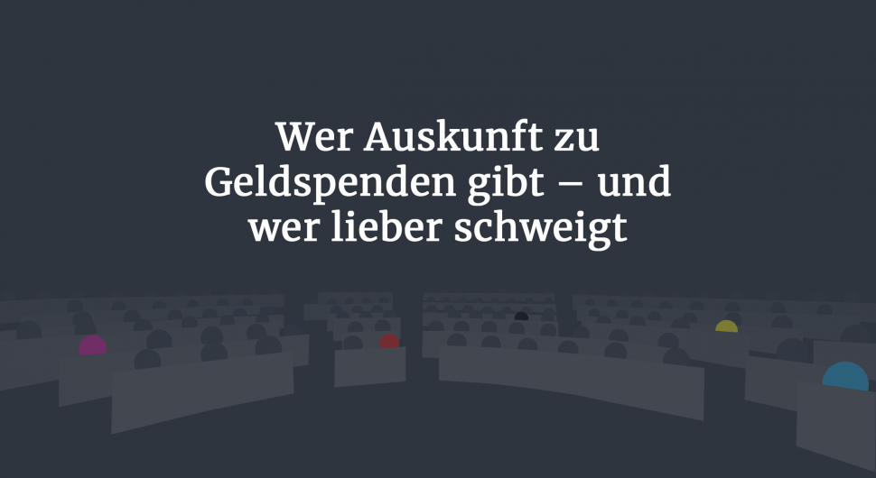 Welche Mitglieder des Bundestages Auskunft zu Geldspenden geben – und wer lieber schweigt