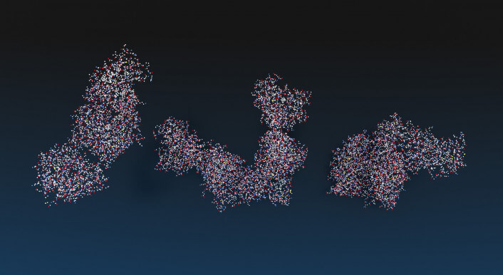 Darstellung der Spikeproteine des Coronavirus