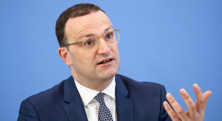 Jens Spahn bei einer Pressekonferenz im Juni 2021.