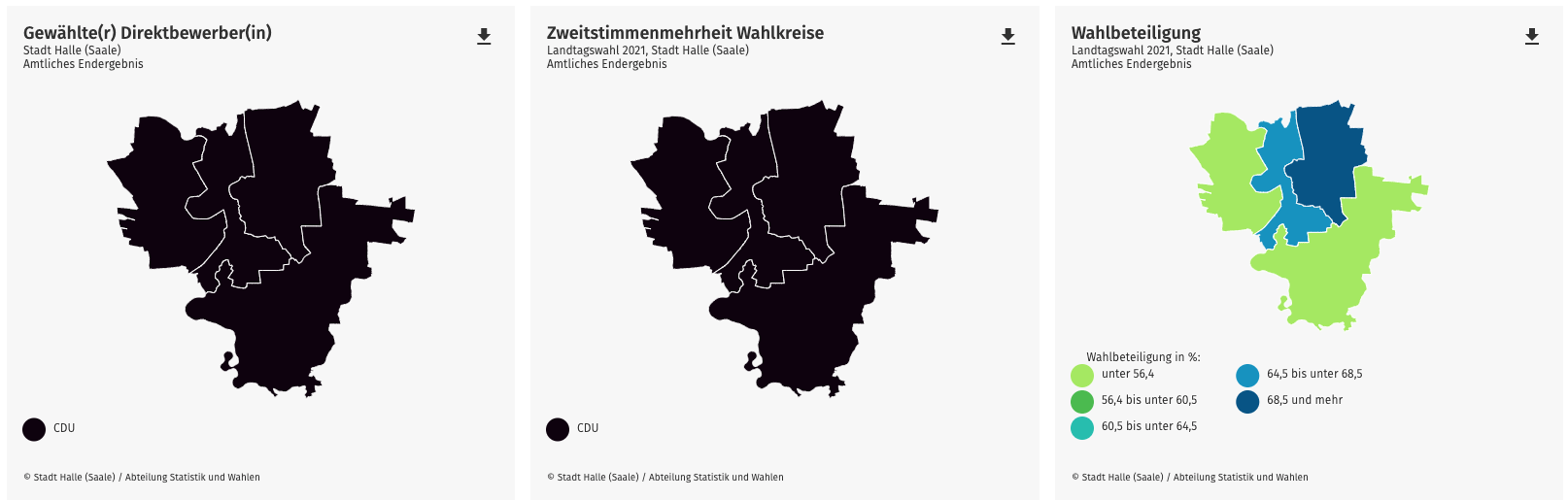 Wahlergebnisse in Halle (Saale)