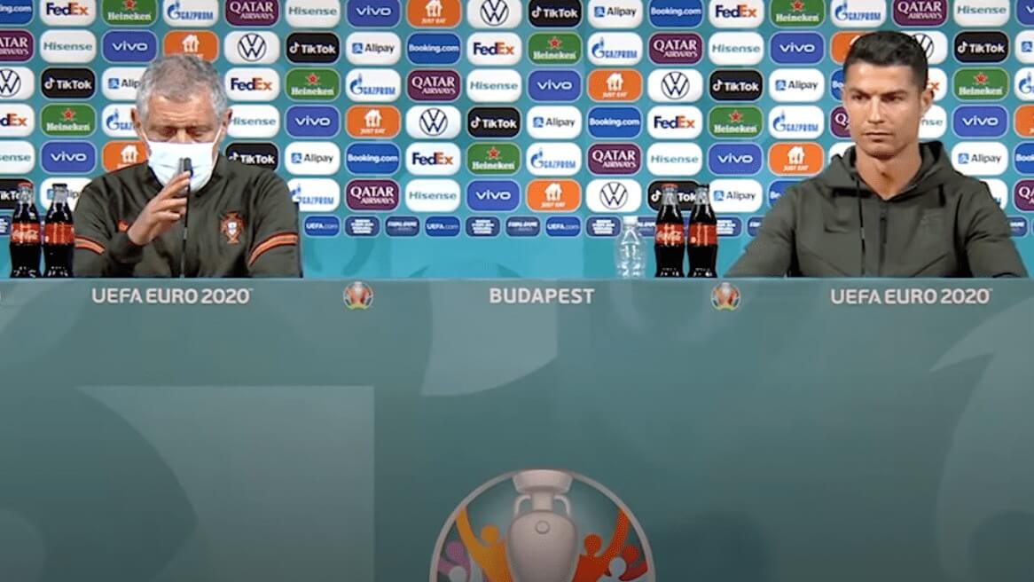 Cristiano Ronaldo bei einer Pressekonferenz zur Fußball-EM