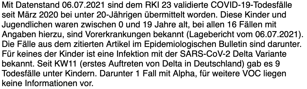 Auszug der E-Mail von der RKI-Pressesprecherin Susanne Glasmacher vom 7. Juli