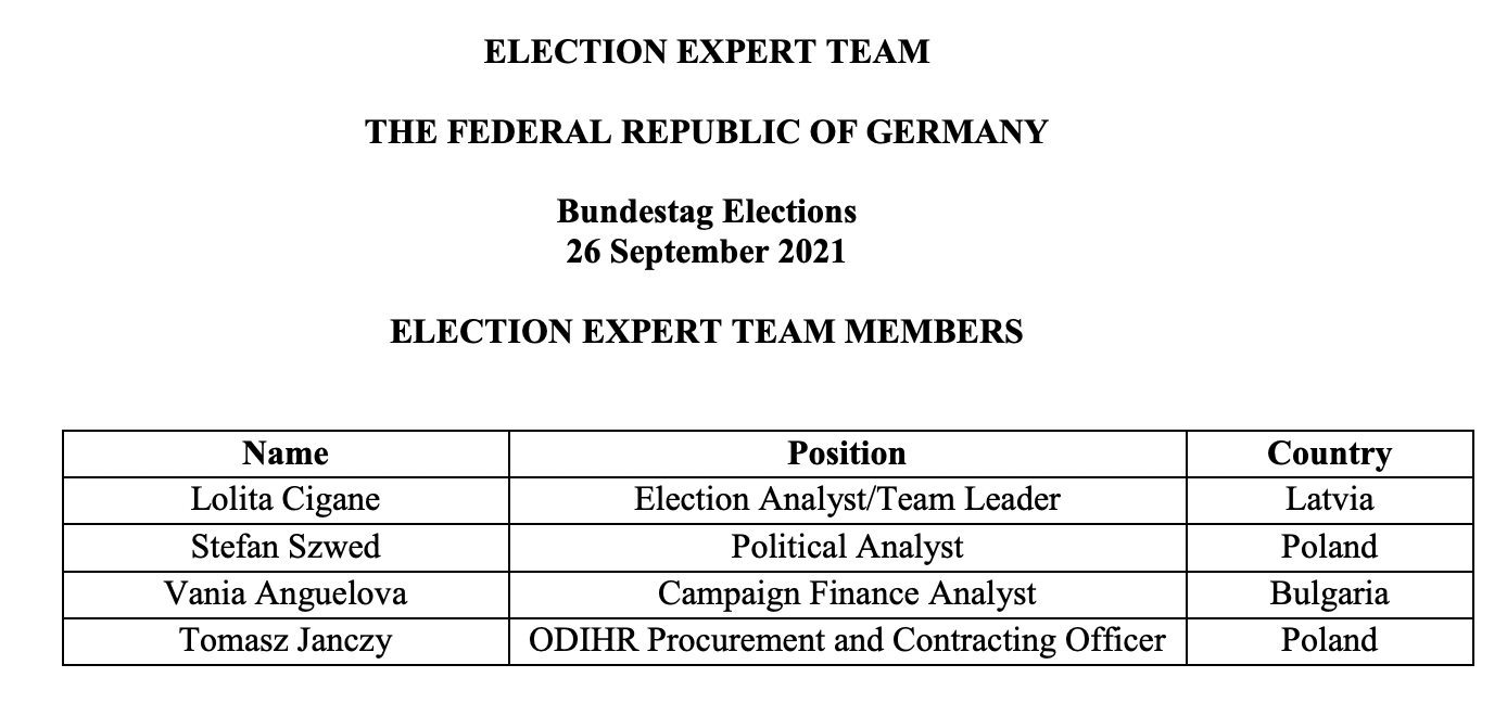 Election Expert Team 2021