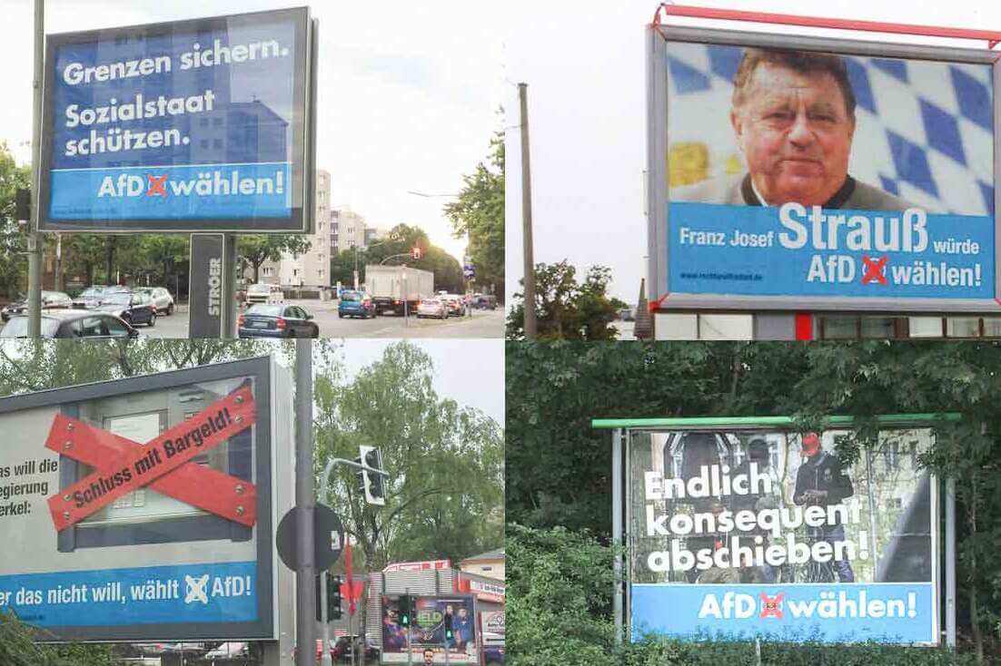 „AfD wählen“ Plakate 2016 bis 2018