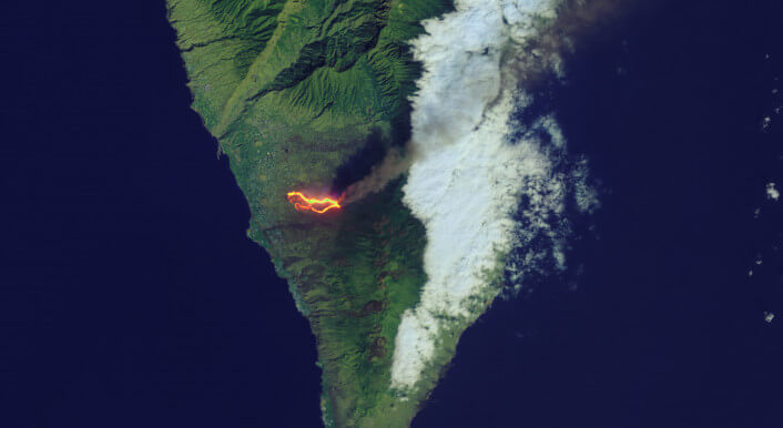 Vulkan Cumbre Vieja auf der spanischen Insel La Palma