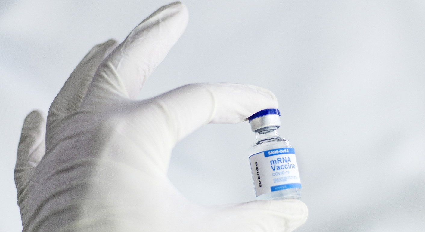 Impfung-mRNA-medizinischer Handschuh