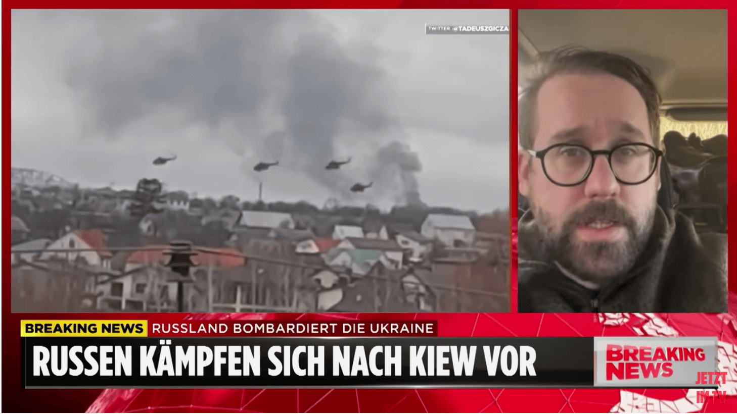 In diesem Video wurde zuvor Bildmaterial verwendet, das eine Gasexplosion in China zeigte – nun sind aktuelle Aufnahmen vom Russland-Ukraine-Konflikt zu sehen