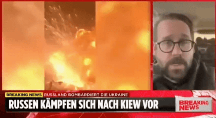 Bei Bild-TV wurden zum Krieg in der Ukraine Aufnahmen verwendet, die etwas anderes zeigten