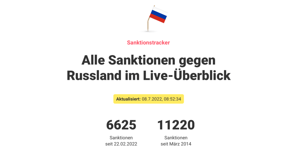 Sanktionstracker – Alle Sanktionen gegen Russland im Live-Überblick
