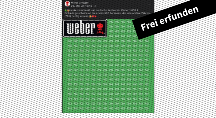 Gefälschtes Gewinnspiel