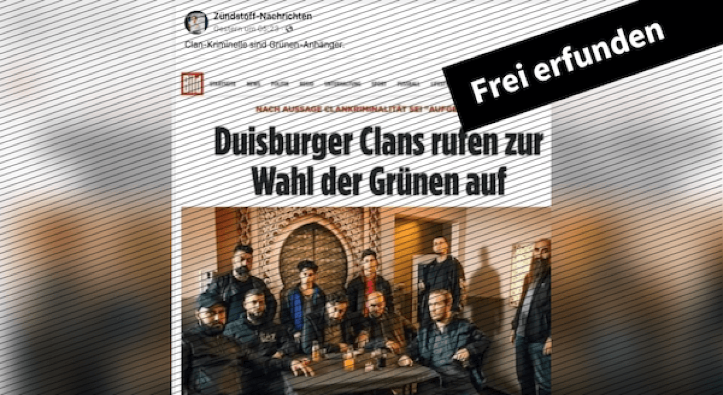 Gefälschter Bild-Artikel Duisburger Clans