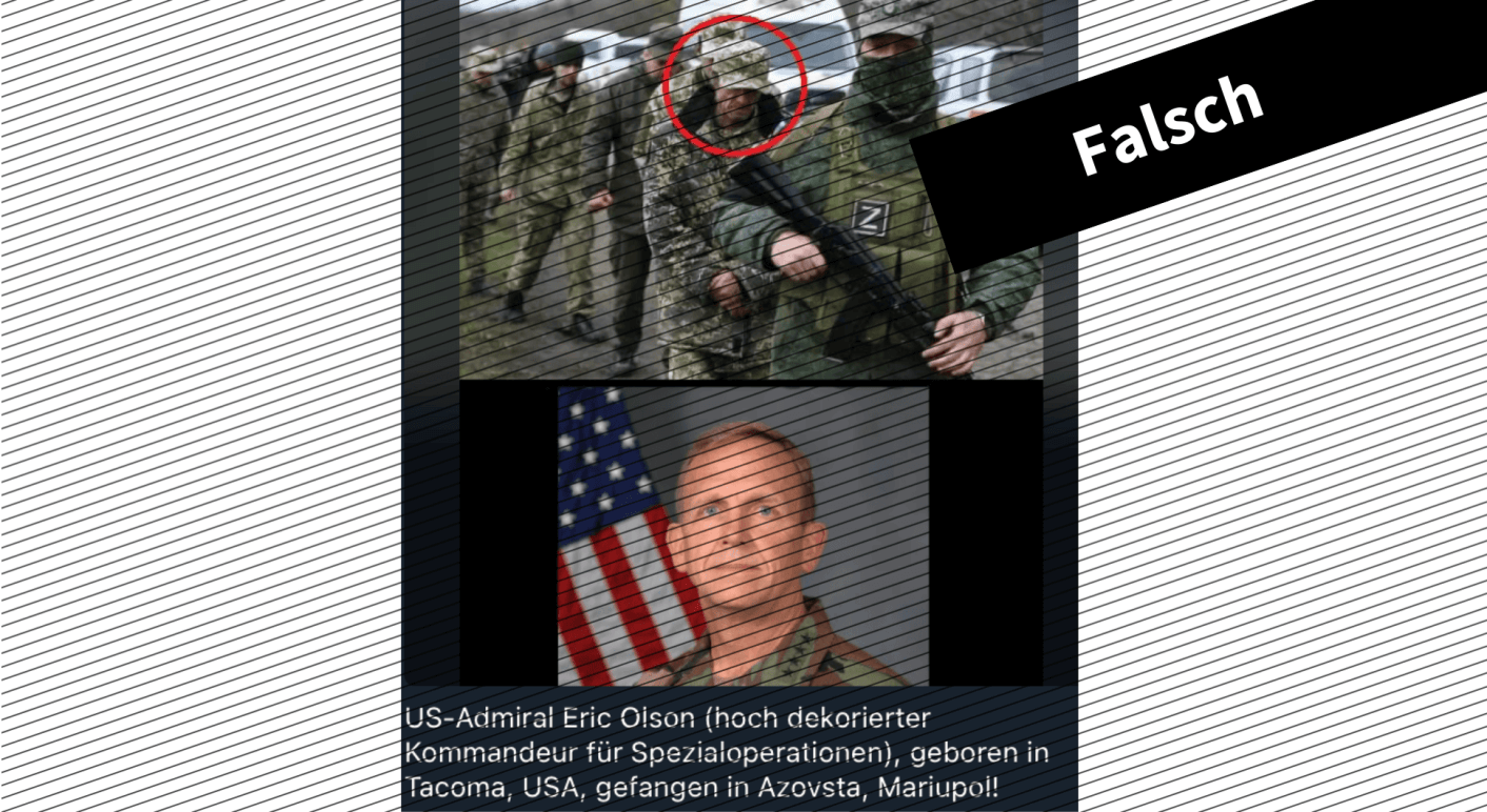 US-Admiral Eric T Olson wurde nicht in der Ukraine festgenommen