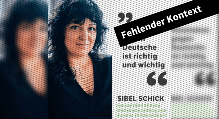 Das angebliche Zitat von Sibel Schick verbreitet sich in unterschiedlichen Varianten seit September 2021 in Sozialen Netzwerken
