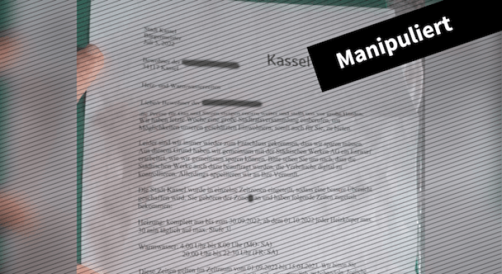Gefälschter Brief Kassel Collage