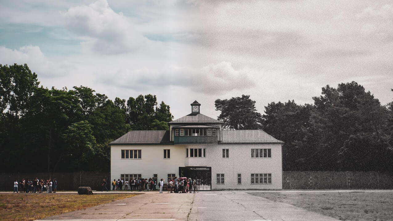 Eingangstor der Gedenkstätte Sachsenhausen