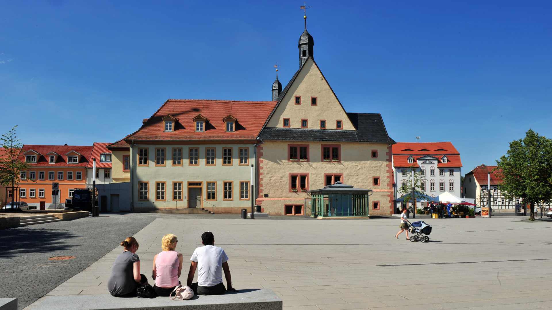 Der Marktplatz von thüringischen Sömmerda im Mai 2011