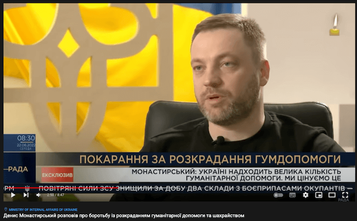 Interview ukrainischer Innenminister Denys Monastyrsky