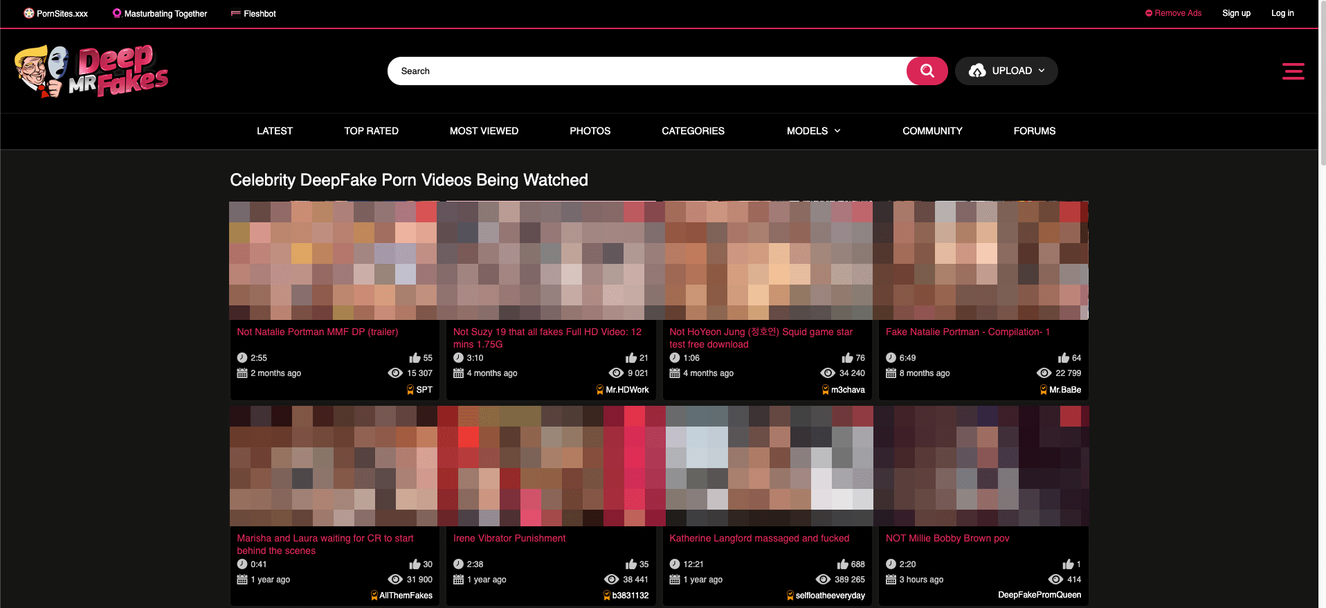 „MrDeepfakes“ Pornoseite für Fälschungen gepixelt