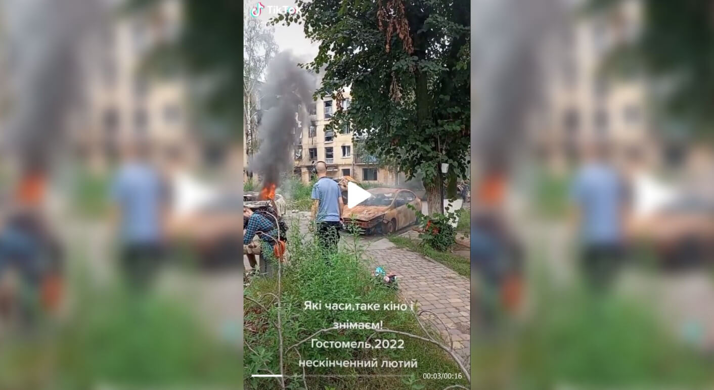 Tiktok Video Ukraine Dreharbeiten
