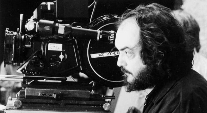 Stanley Kubrick am Filmset von „The Shining“