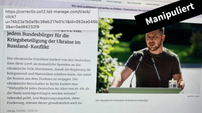 Gefälschter Artikel der Berliner Zeitung