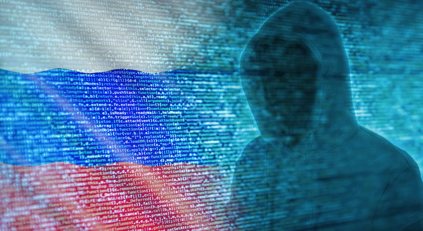 Programmcode und Hacker aus Russland
