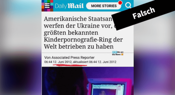 Collage Daily Mail falsche Übersetzung