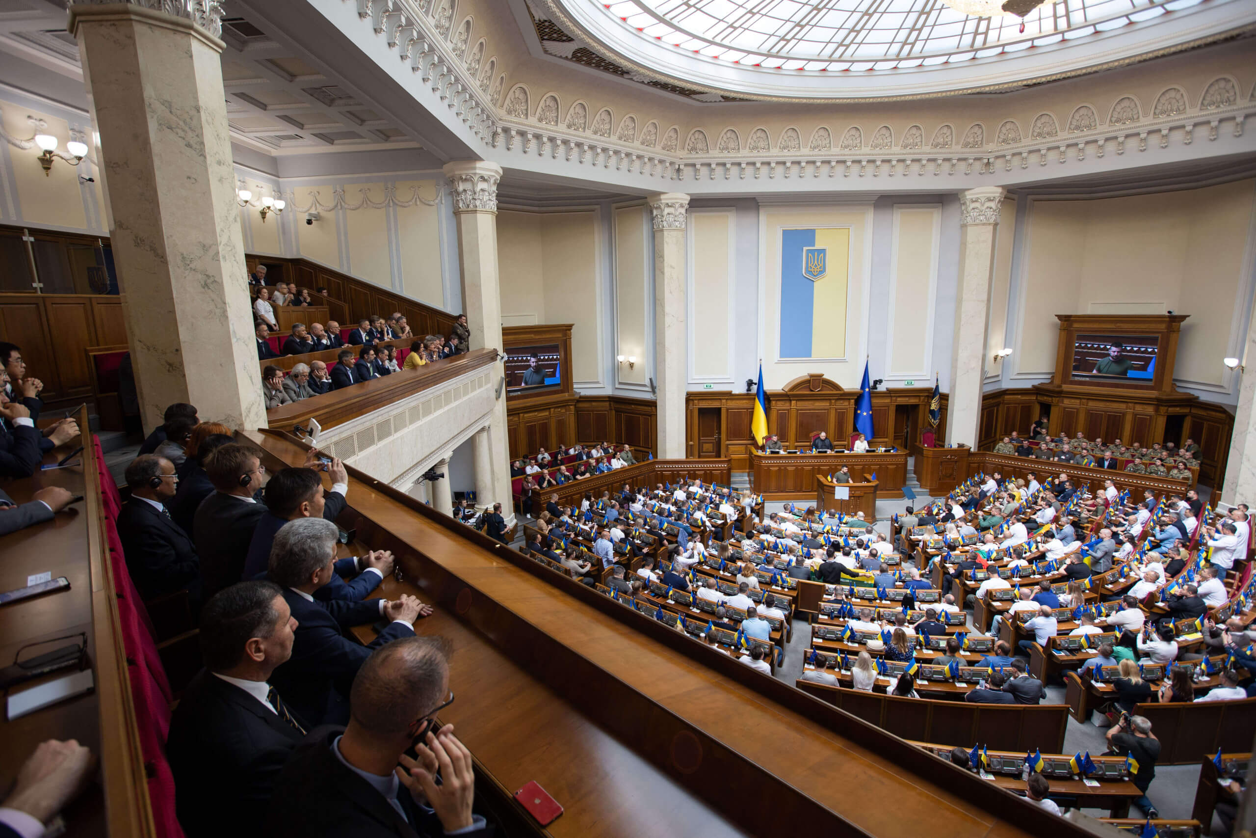 Blick in den ukrainischen Parlamentssaal
