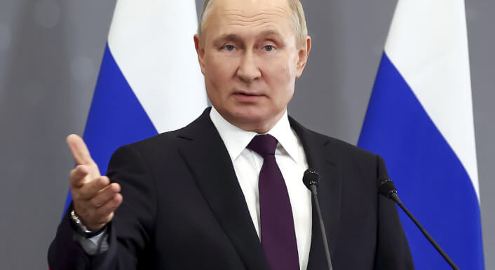 Porträtfoto von Wladimir Putin