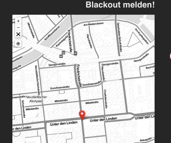 Berlin angeblicher Blackout Lindenstraße :Friedrichstraße